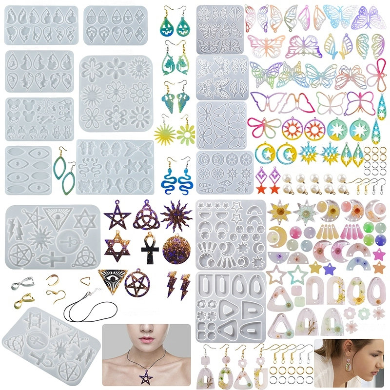Resin Art Glue - Stampo in silicone per ciondolo orecchino,