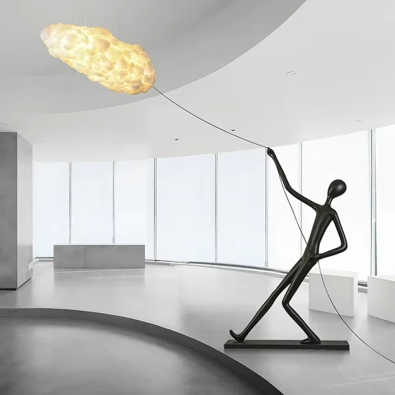 Resin Art On Floor - Scultura di caratteri Lampada da terra