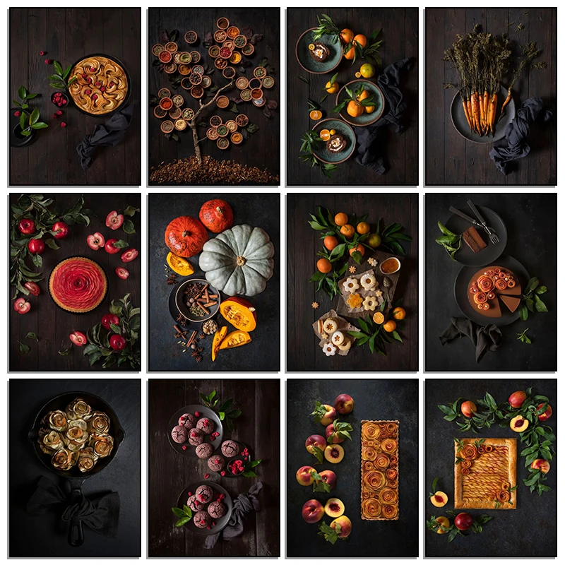 Resin Art Kitchen - Poster Vintage con Stampe Diamantate di