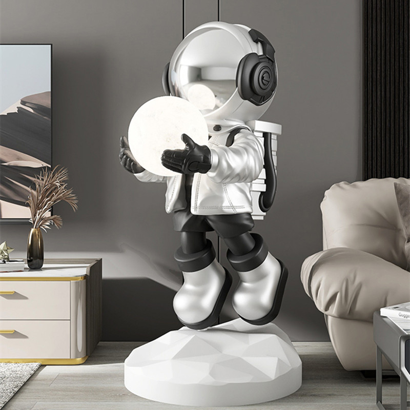 Resin Art On Floor - 2026 Astronauta Lampada da terra Decor