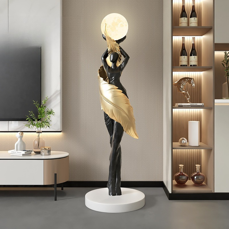 Resin Art On Floor - Grandi Lampade da Terra per Ingresso,