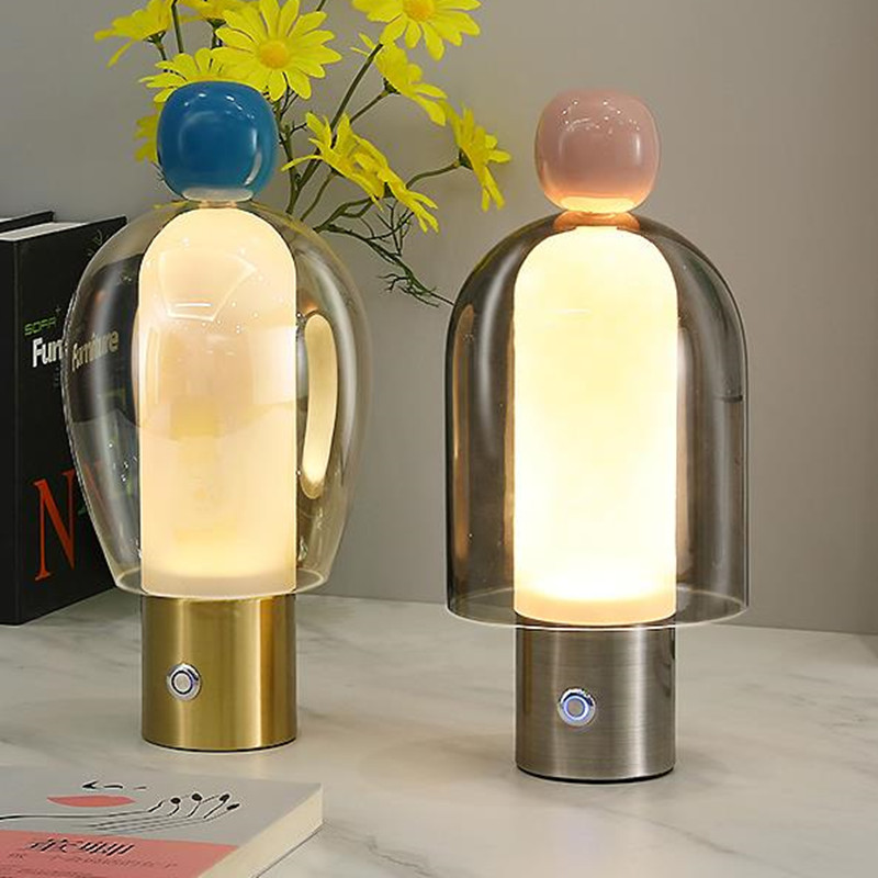 Resin Art On Floor - Lampada da Tavolo Easy Peasy, Stile