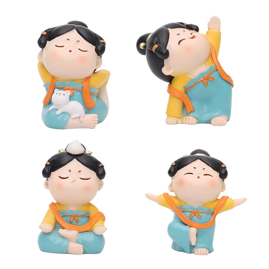 Resin Art Studio - Statua di Yoga di Donna Cinese
