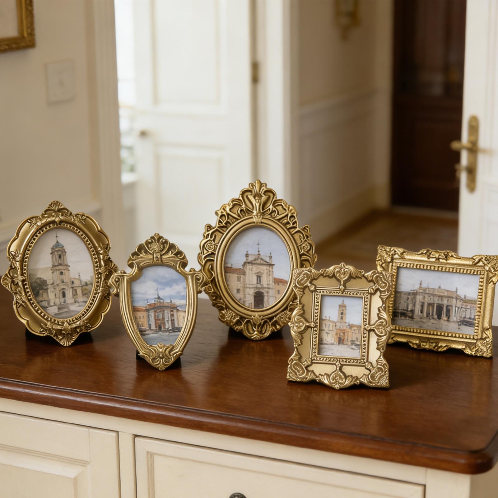 Resin Art Photo Frame - Cornici Miniatura 5 Pezzi, Portafoto Vintage