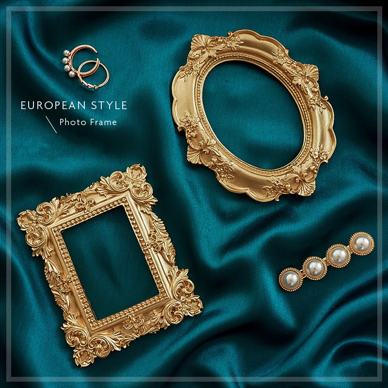 Resin Art Photo Frame - Cornice per foto retrò dorata Decorazione