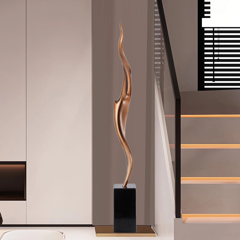 Resin Art Meaning - Scultura d'arte astratta, ornamento verticale sottile