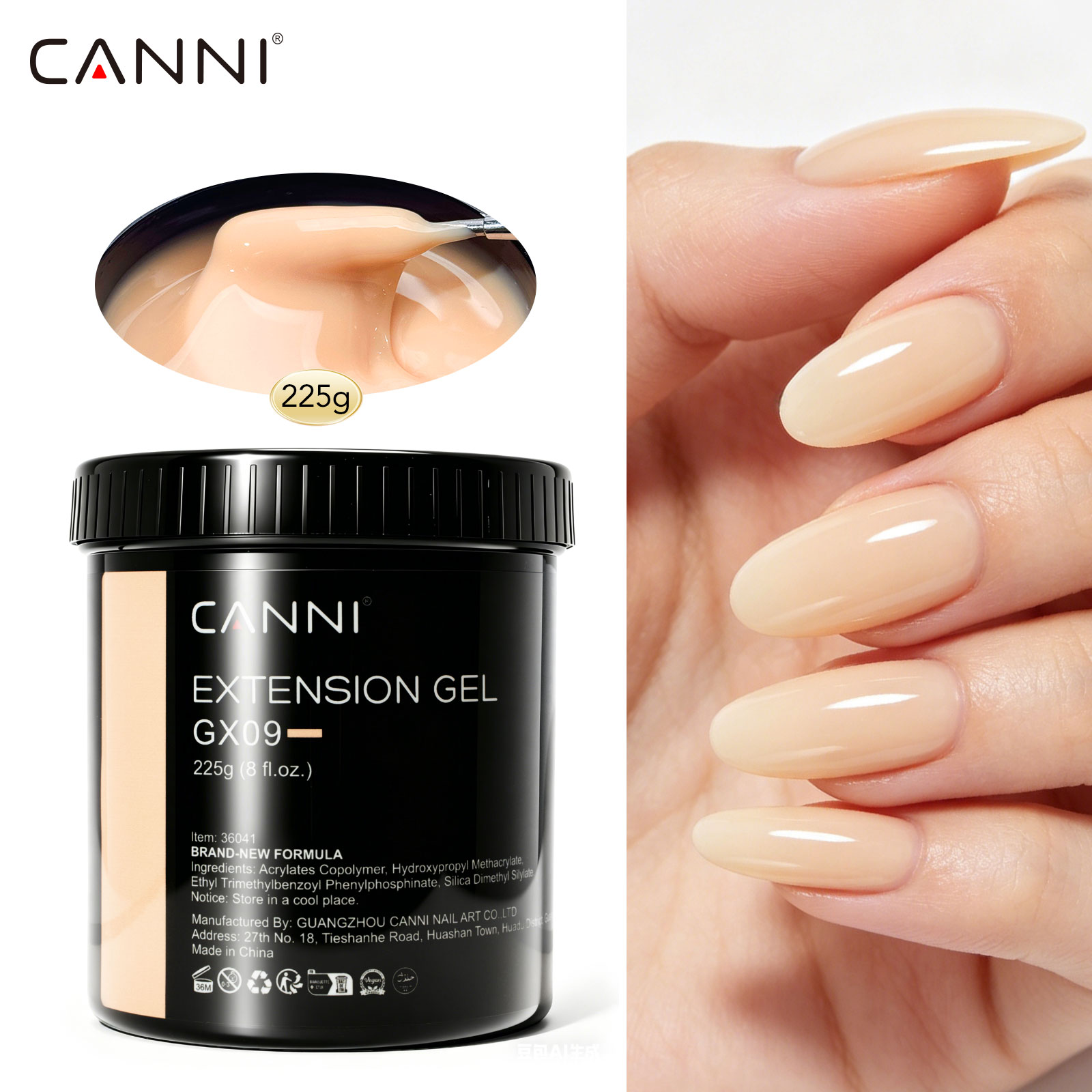 CANNI Gel Camouflage 225g per  - Uv Lamp Nail Resin recensione e prezzo